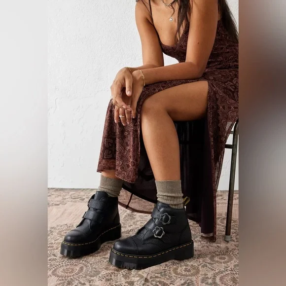 Doc martens buckle boots online